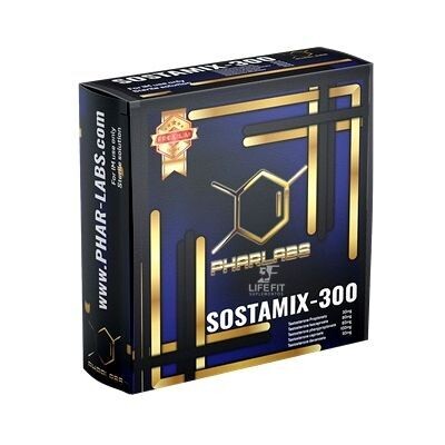 Sostamix 300 Premium  Mix de Testosteronas  10 amp de 1ml com 300mg/ml. Phar Labs