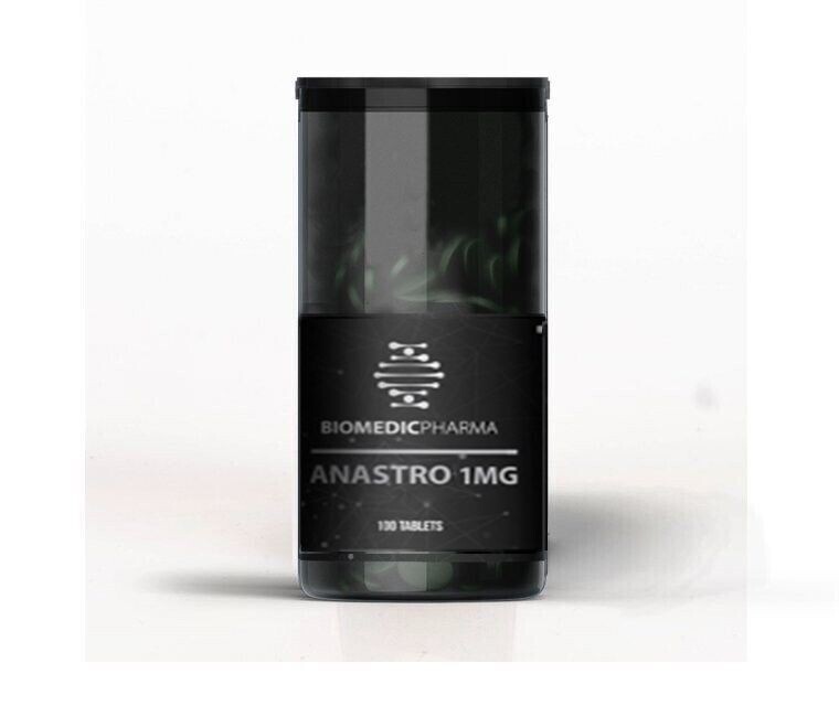 Anastro 1 Anastrozol, 1MG 100 Tabletas Biomedic Pharma