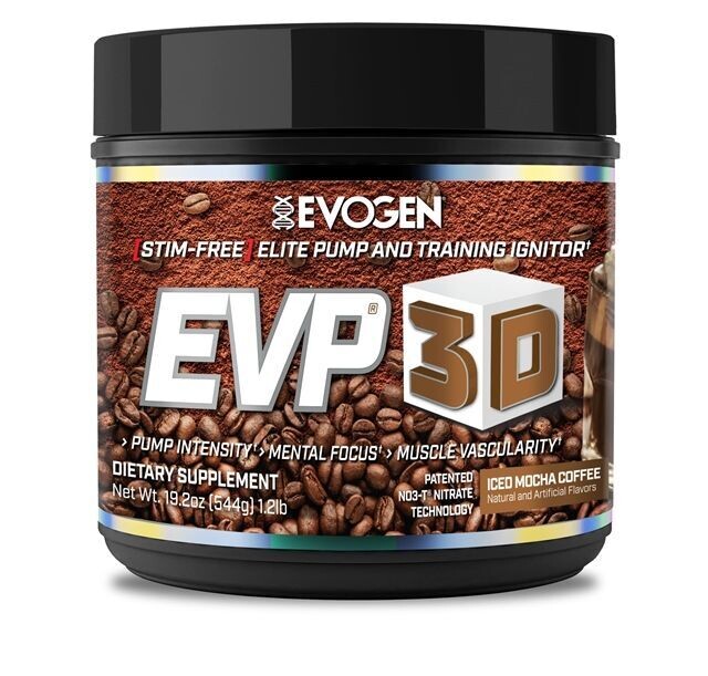 Evogen EVP 3D Iced Moche Coffee Libre de Estimulantes 40 Serv