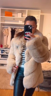 Samantha Kunstpelz Mantel/Jacke S/M/L Samantha Kunstpelz Mantel/Jacke S/M/L