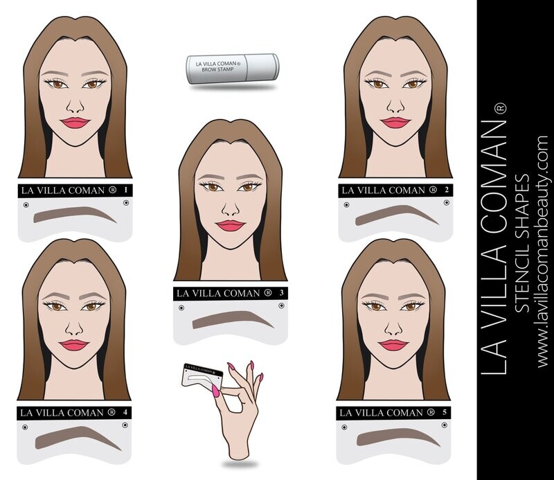 La Villa Coman ® Augenbrauen Schablonen La Villa Coman ® Augenbrauen Schablonen