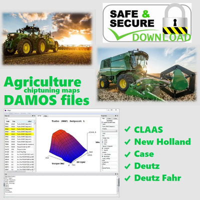 Agriculture DAMOS files Maps Packs Tractors Combines ... 1.01GB package