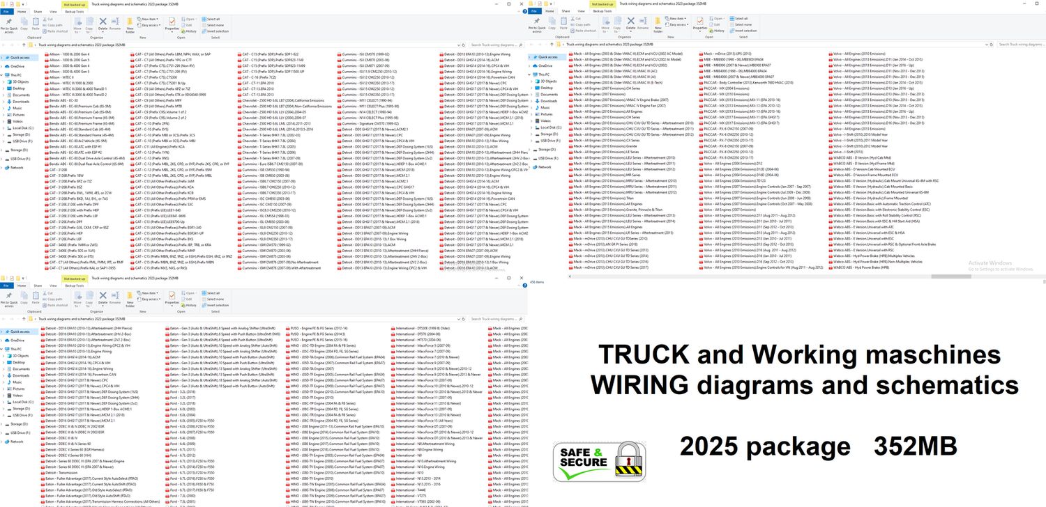 Truck wiring diagrams and schematics 2025 package 352MB