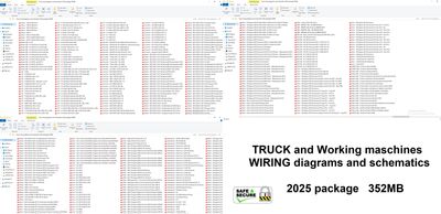 Truck wiring diagrams and schematics 2025 package 352MB