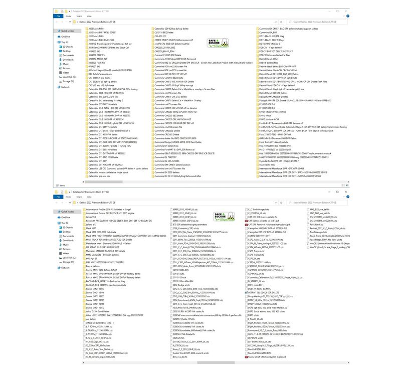 Deletes Package SCR DPF EGR DEF TVA VVA 4,77GB