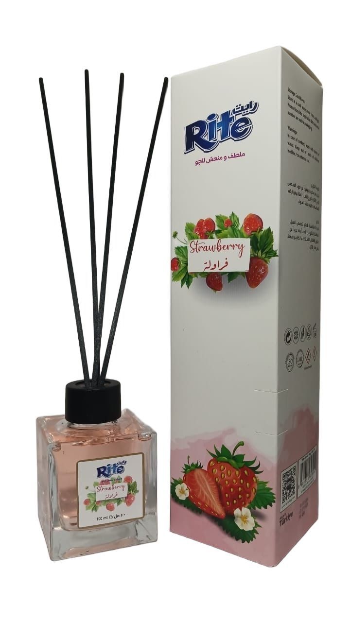 Rite Strawberry Reed Diffuser – Lush Aroma of Ripe Strawberries for a Blissful Home