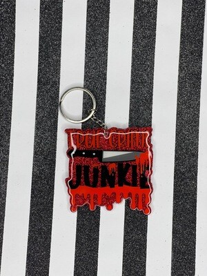 True Crime Junkie (Red/Silver GLitter)