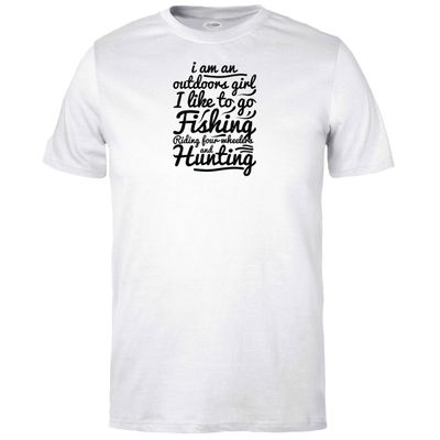 Outdoors Girl likes Hunting T-shirt