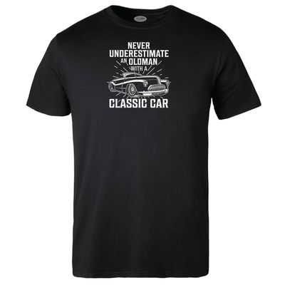 Old Man with a Classic Car T-shirt