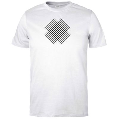 Checkered Square with Stripes T-shirt