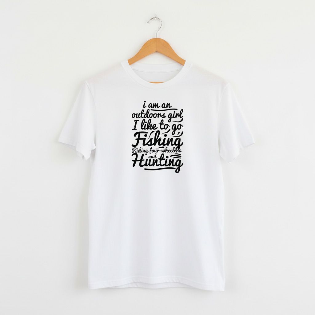 Outdoors Girl likes Hunting T-shirt