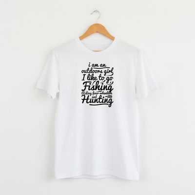 Outdoors Girl likes Hunting T-shirt