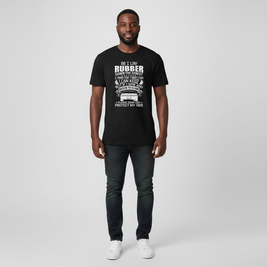 As I lay Rubber down the Street T-shirt