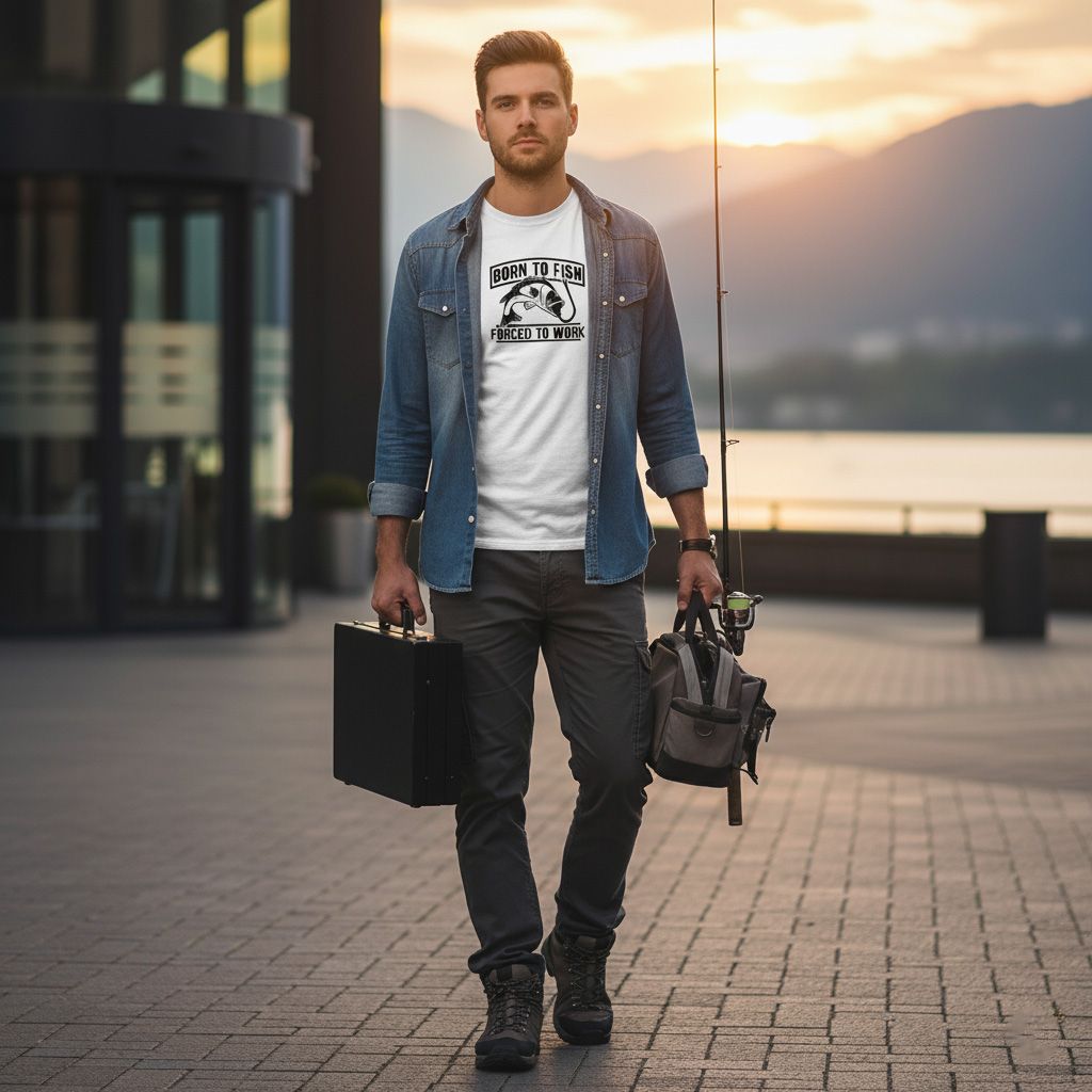 Born to Fish Forced to Work T-shirt
