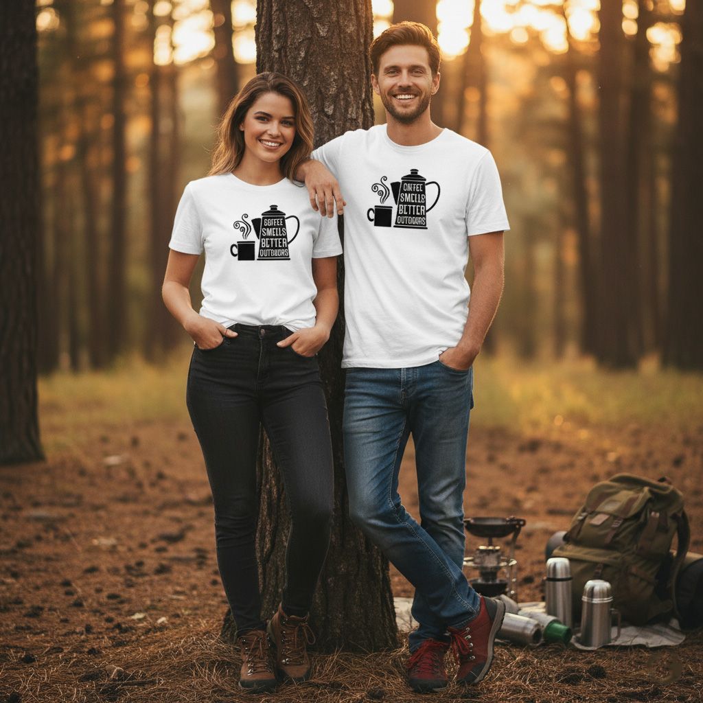 Coffee Smells Better Outdoors T-shirt