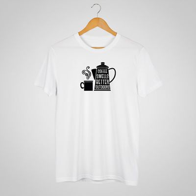 Coffee Smells Better Outdoors T-shirt