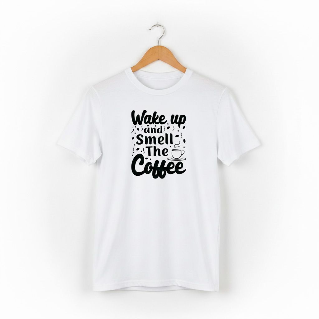 Wake Up and Smell the Coffee (White) T-shirt