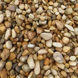3/4&quot; River Stone/Multi-Tan (by Cubic Yard)