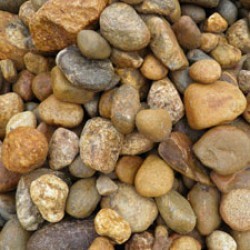 1 1/2" River Stone/Multi-Tan (by Cubic Yard)