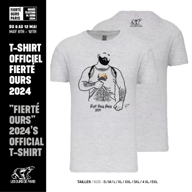 T-shirt officiel de la Fierté Ours Paris 2024