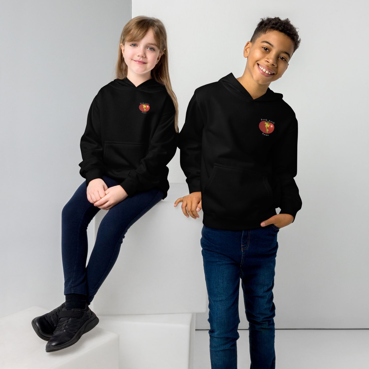 Kids Fleece Hoodie Dark