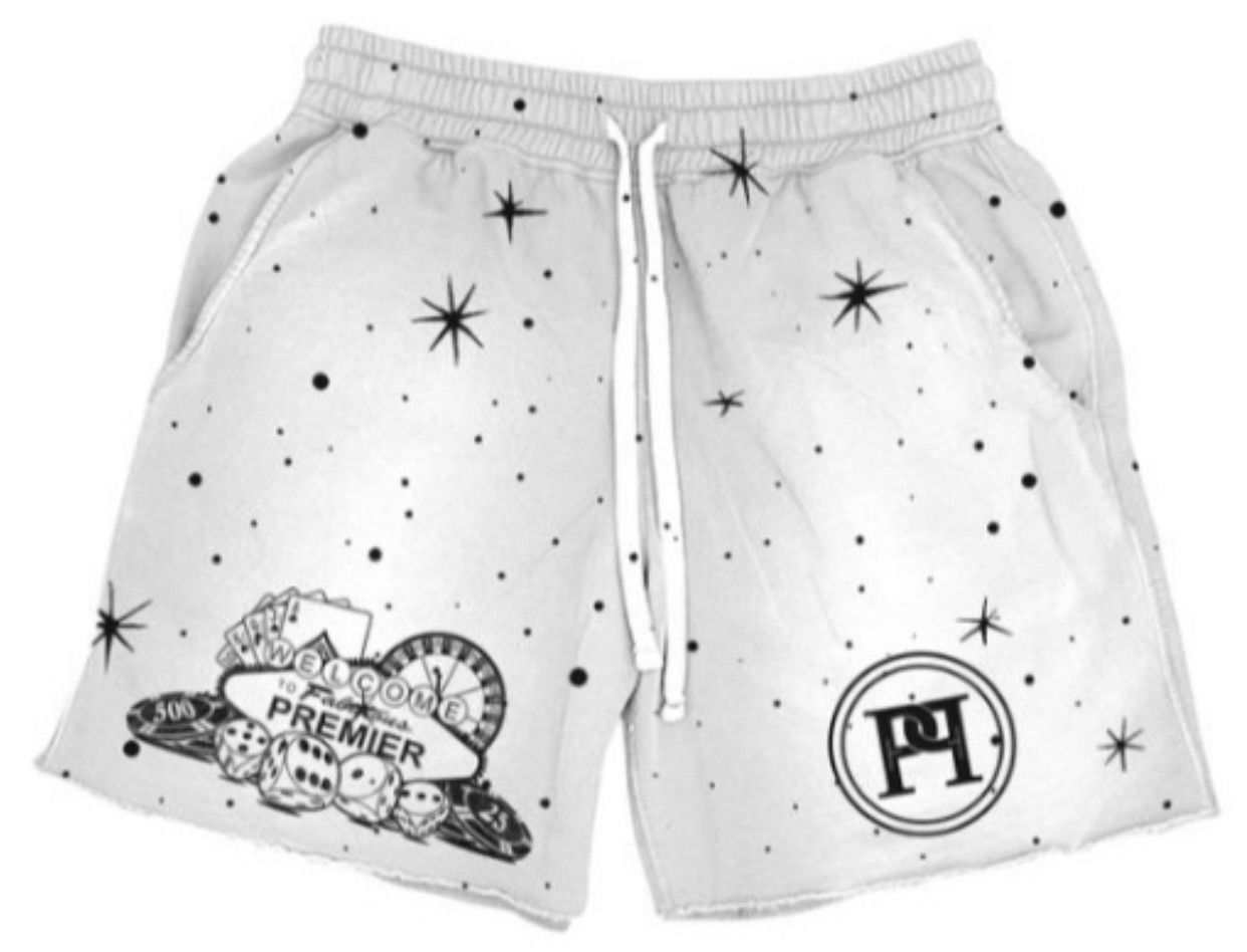 Casino Nights Shorts - White