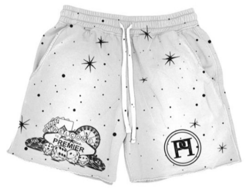 Casino Nights Shorts - White