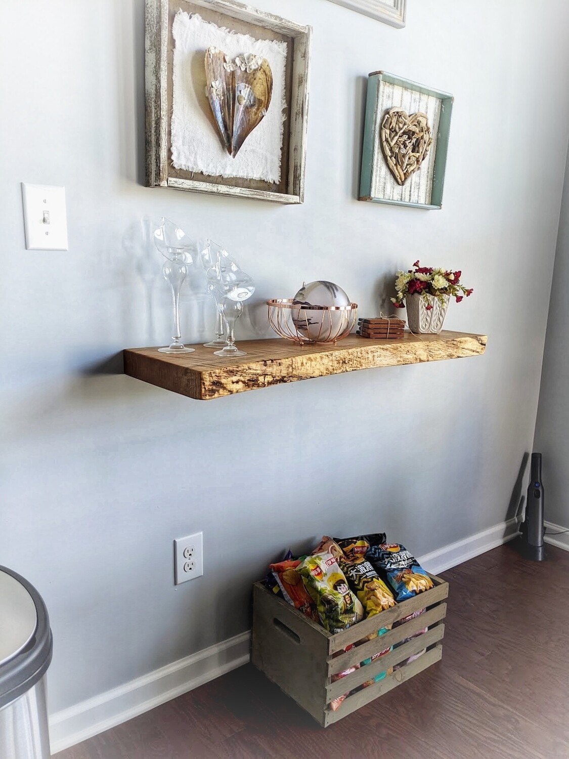 Live Edge Floating Shelf