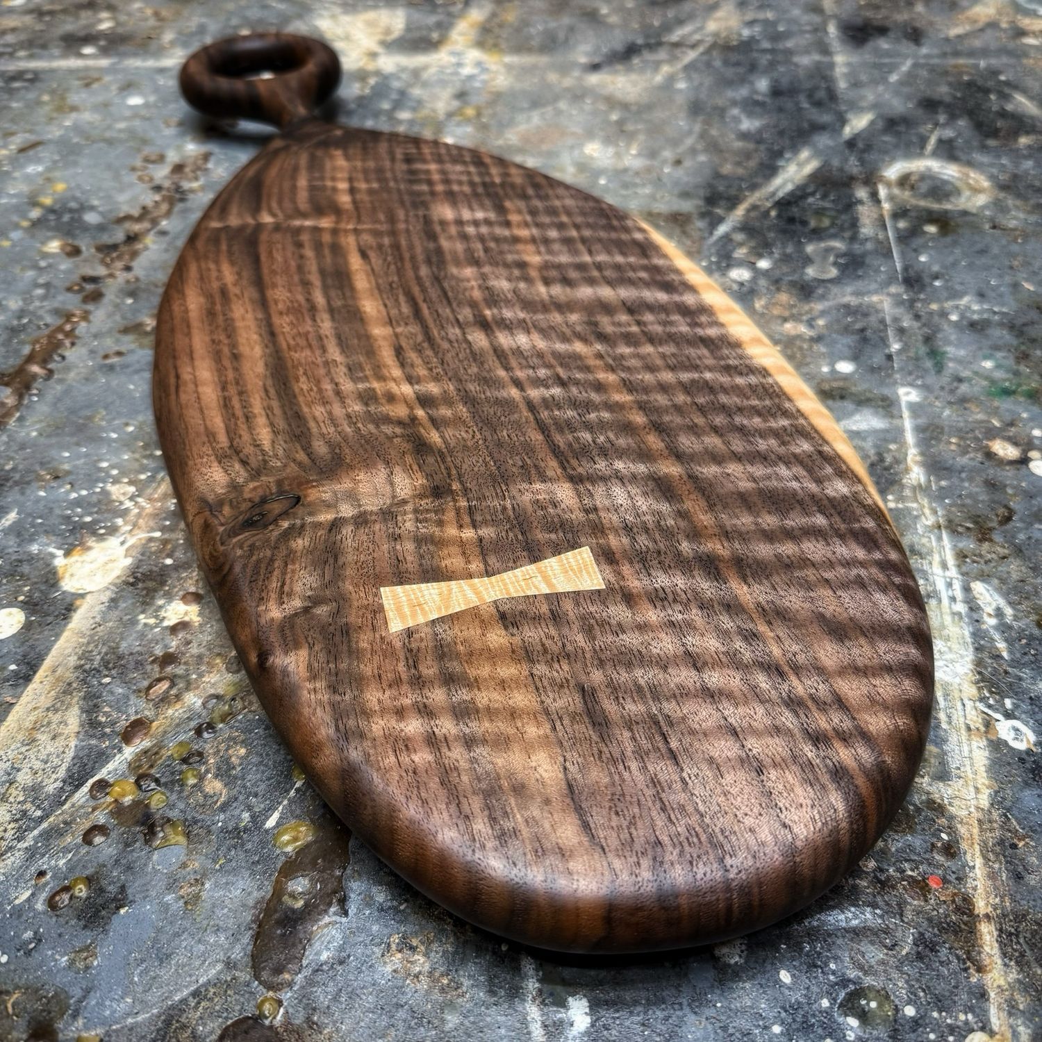 Unique Walnut Charcuterie Board for Entertaining | 9x24&quot; | No. 211