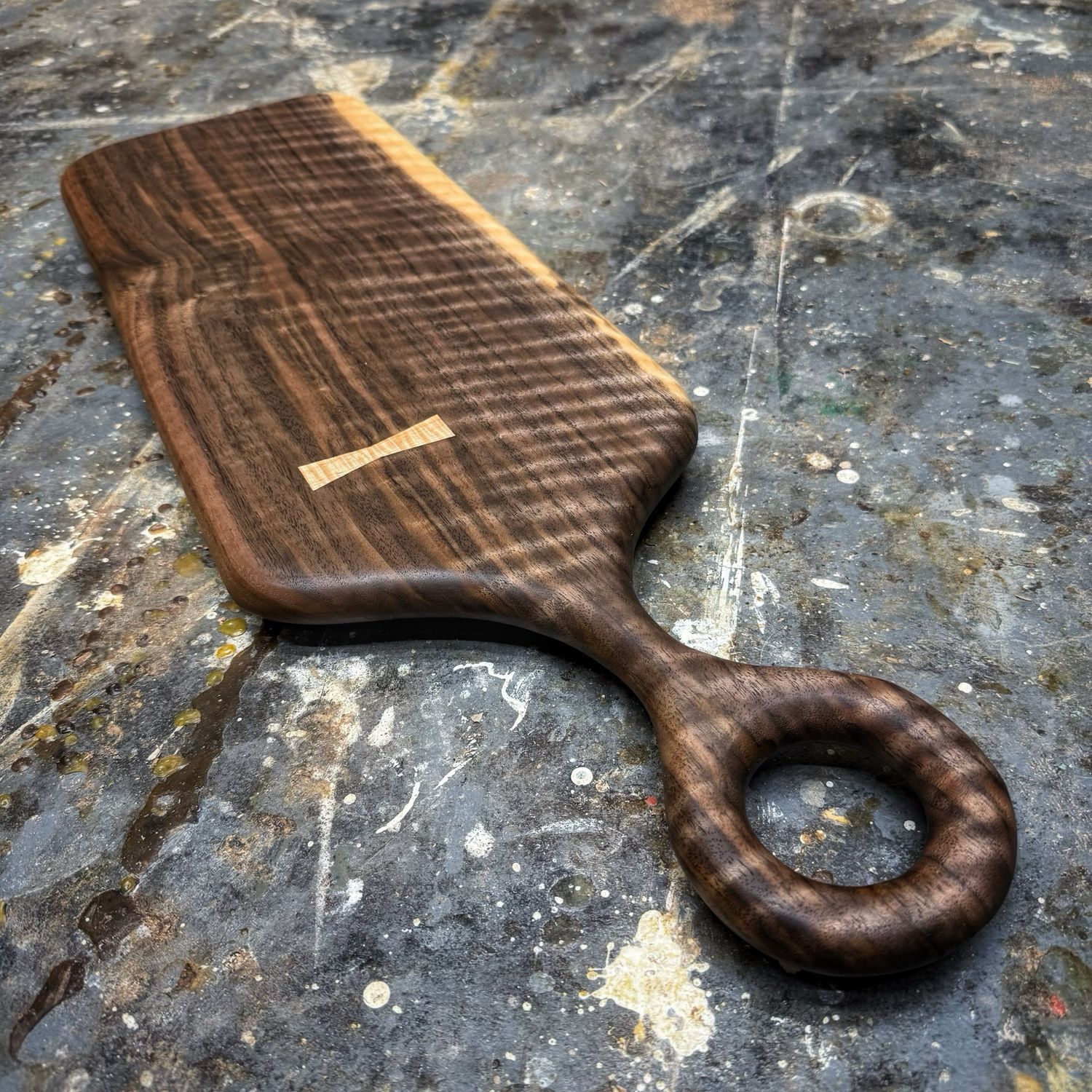 Handcrafted Walnut Cheese &amp; Charcuterie Board | 8x27 | No. 213