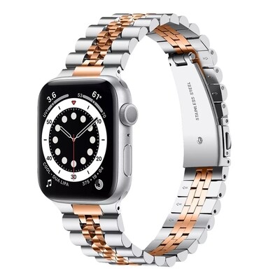 (38mm-40mm-41mm) Rolex Silver &amp; Rose Gold - رولكس سلفر مع روز قولد