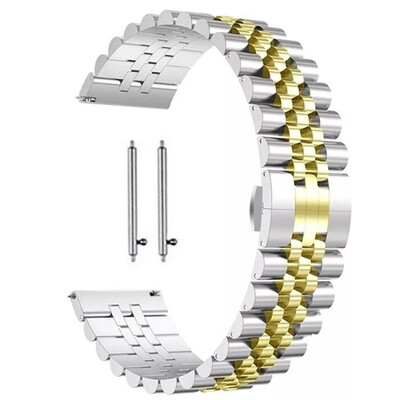 (22mm) Rolex Silver &amp; Gold - رولكس سلفر مع ذهبي 