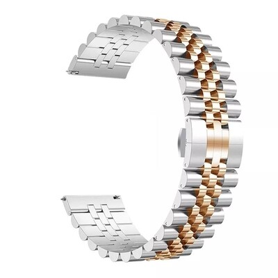 (22mm) Rolex Silver &amp; Rose Gold - رولكس سلفر مع روز قولد