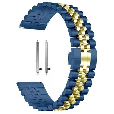 (22mm) Rolex Blue &amp; Gold -  رولكس ازرق مع ذهبي