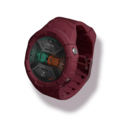 (Huawei GT2 ONLY) G-shock Style Burgundy - فل كفر مع باند جي شوك عنابي  مخصص لساعه جي تي٢ فقط 