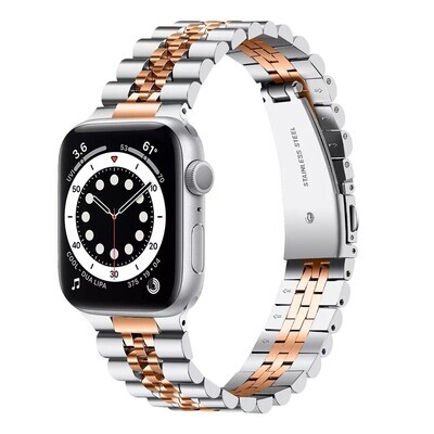 (42mm-44mm-45mm-49mm) Rolex Silver &amp; Rose Gold - رولكس سلفر مع روز قولد