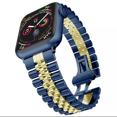 (42mm-44mm-45mm-49mm) Rolex Blue &amp; Gold -  رولكس ازرق مع ذهبي