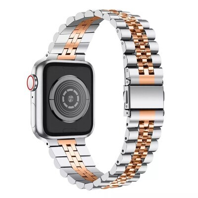 (42mm-44mm-45mm-49mm) Rolex Silver &amp; Rose Gold - رولكس سلفر مع روز قولد