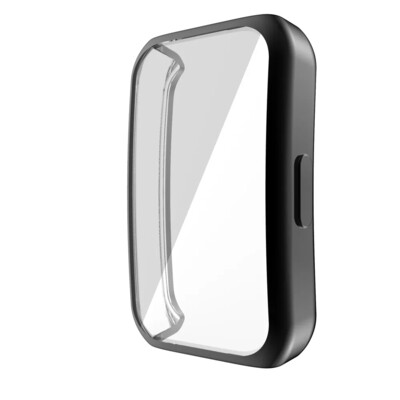 (Huawei Band 6 &amp; 7 ) full TPU cover and screen protector - Black - فل كفر ربل مع حمايه شاشه اسود 
