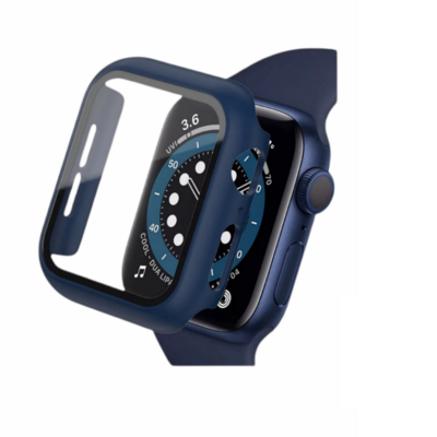 44mm Apple watch full cover  - Blue - فل كفر لساعات ابل مقاس  ٤٤م - كحلي 