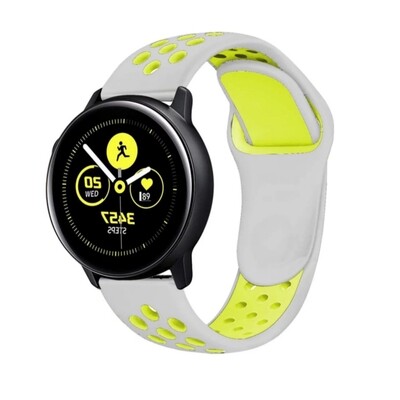 (22mm) Nike Sports Silicone band Grey&amp;Green - باند نايك سبورت سيليكون لون رمادي مع أخضر 