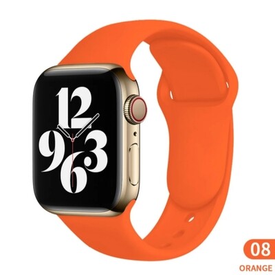 (42mm-44mm-45mm-46mm-49mm) Silicone Band Orange - باند سيليكون ساده برتقالي 