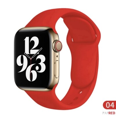 (42mm-44mm-45mm-46mm-49mm) Silicone Band Red - باند سيليكون ساده احمر 
