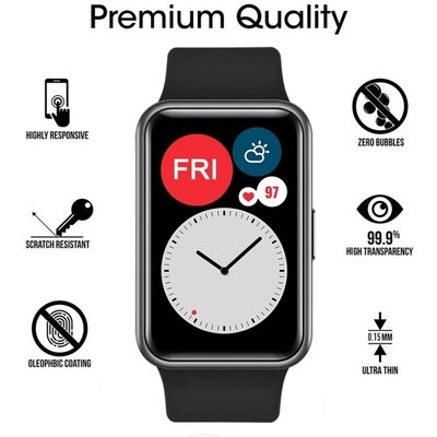 (Huawei Fit 1 ONLY) Screen Protection - Clear - حمايه شاشه شفافه لساعه هواوي فت 