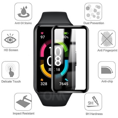 (Huawei Band 6 &amp; 7 ) Screen Protection - Clear - حمايه شاشه شفافه 