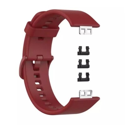 (Huawei Fit 1 ONLY ) Silicone band Burgundy - باند سيليكون عنابي 