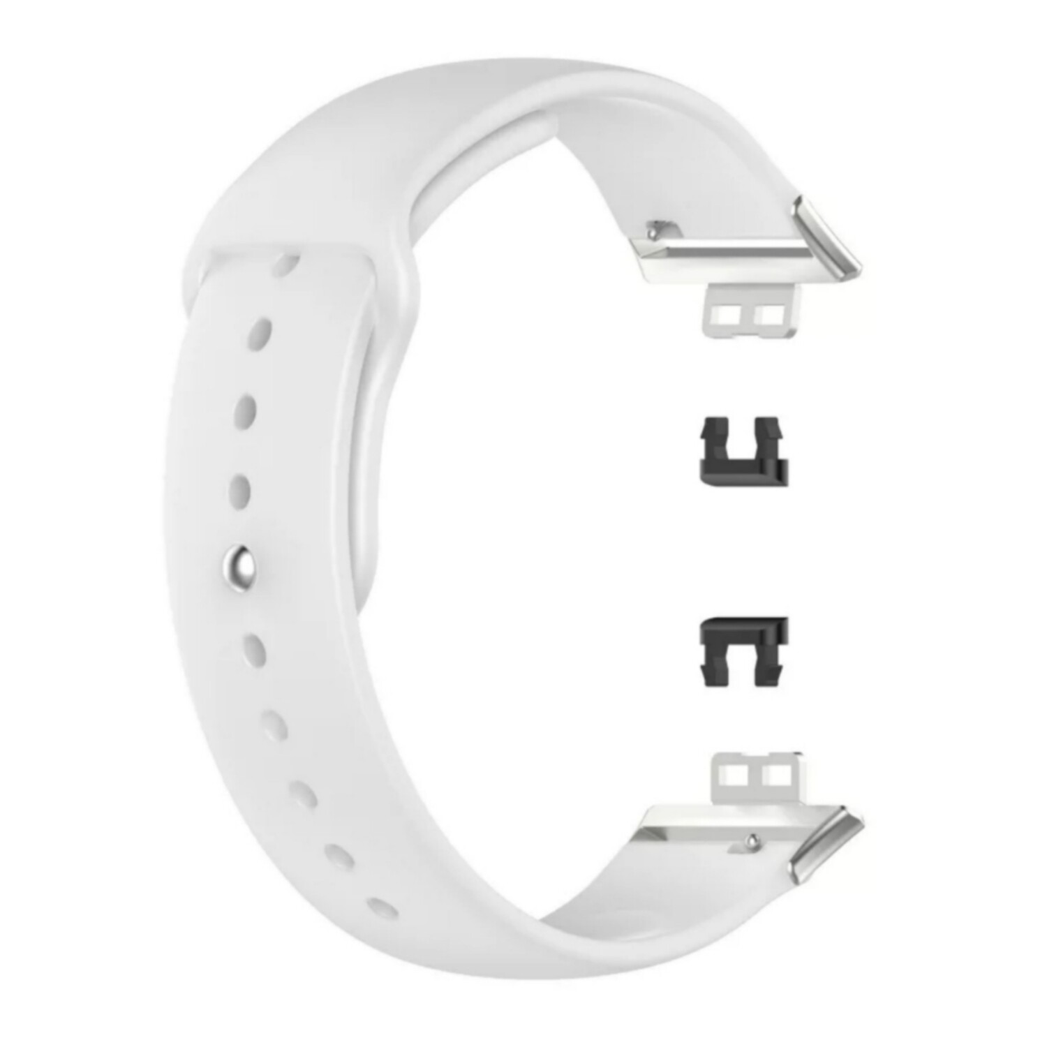 (Huawei Fit 1 &amp; 2 &amp; 3 &amp; 4/Pro) Silicone Band White -  باند سيليكون لون ابيض 