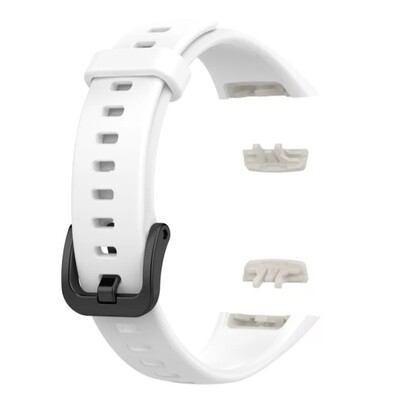 (Huawei Band 6 ONLY ) Silicone band White - باند سيليكون مخصص لساعه هواوي باند ٦ فقط ابيض