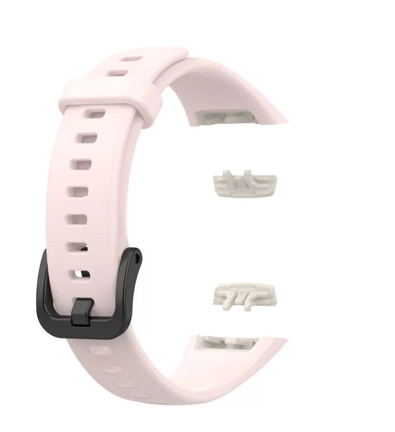 (Huawei Band 6 ONLY ) Silicone band Pink - باند سيليكون مخصص لساعه هواوي باند ٦ فقط وردي 