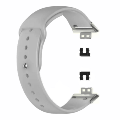 (Huawei Fit 1 &amp; 2 &amp; 3 &amp; 4/Pro) Silicone Band Grey -  باند سيليكون لون رمادي 